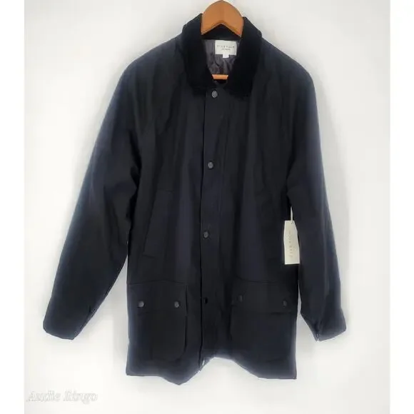 Five Four Men's Black Lightweight Shirt Jacket with Black Collar - Picture 2 of 13